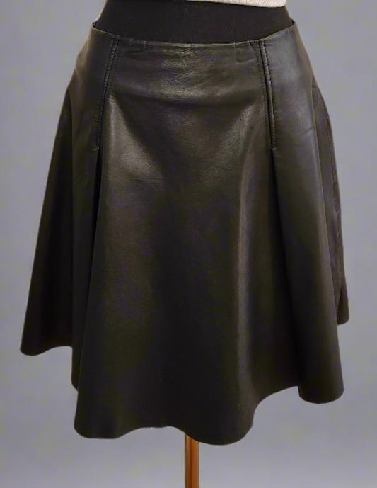 Black leather skirt Alannah Hill size10