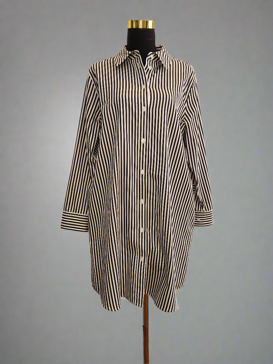 Country road black / white shirt dress size 10