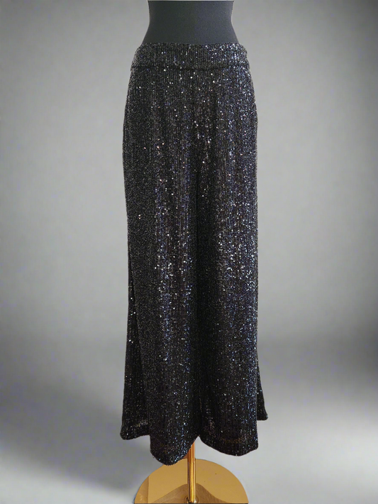 Sequin Trouser in Black, size 10