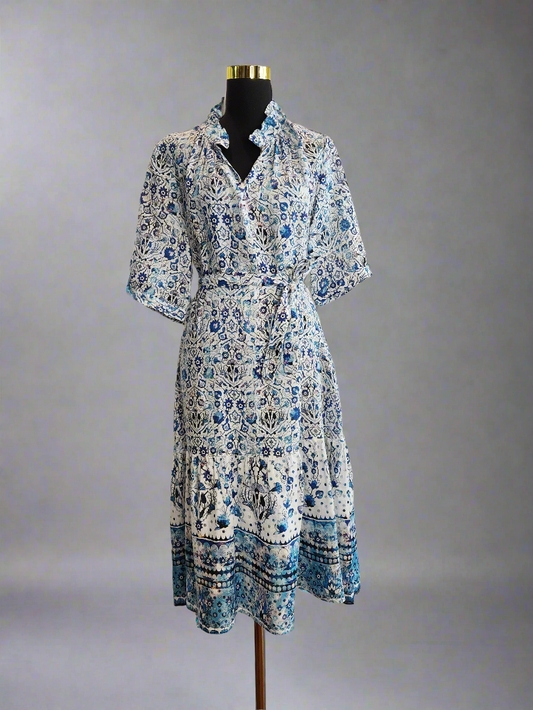 Blue flower pattern dress,The Dreamer label, size 1