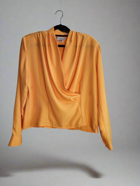 Yellow top size 12 Jacqueline Vintage