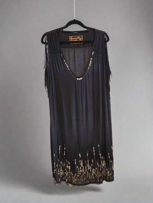 Black & Gold Dress, Size S